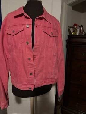Grace Pink Denim Trucker Jacket